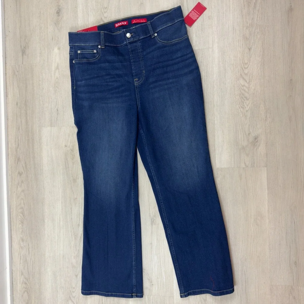 Spanx SpanxShape EveryWear Kick Flare Jeans Womens 1X Tall Pacific Wash Pull On